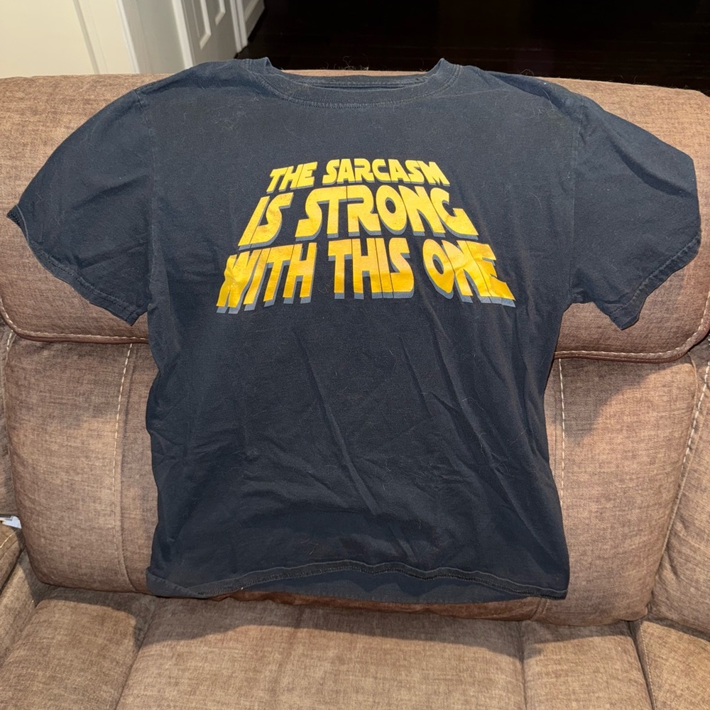 Urban Pipeline Men’s Star Wars Sarcasm Is Strong Size Medium Shirt - 100% Cotton